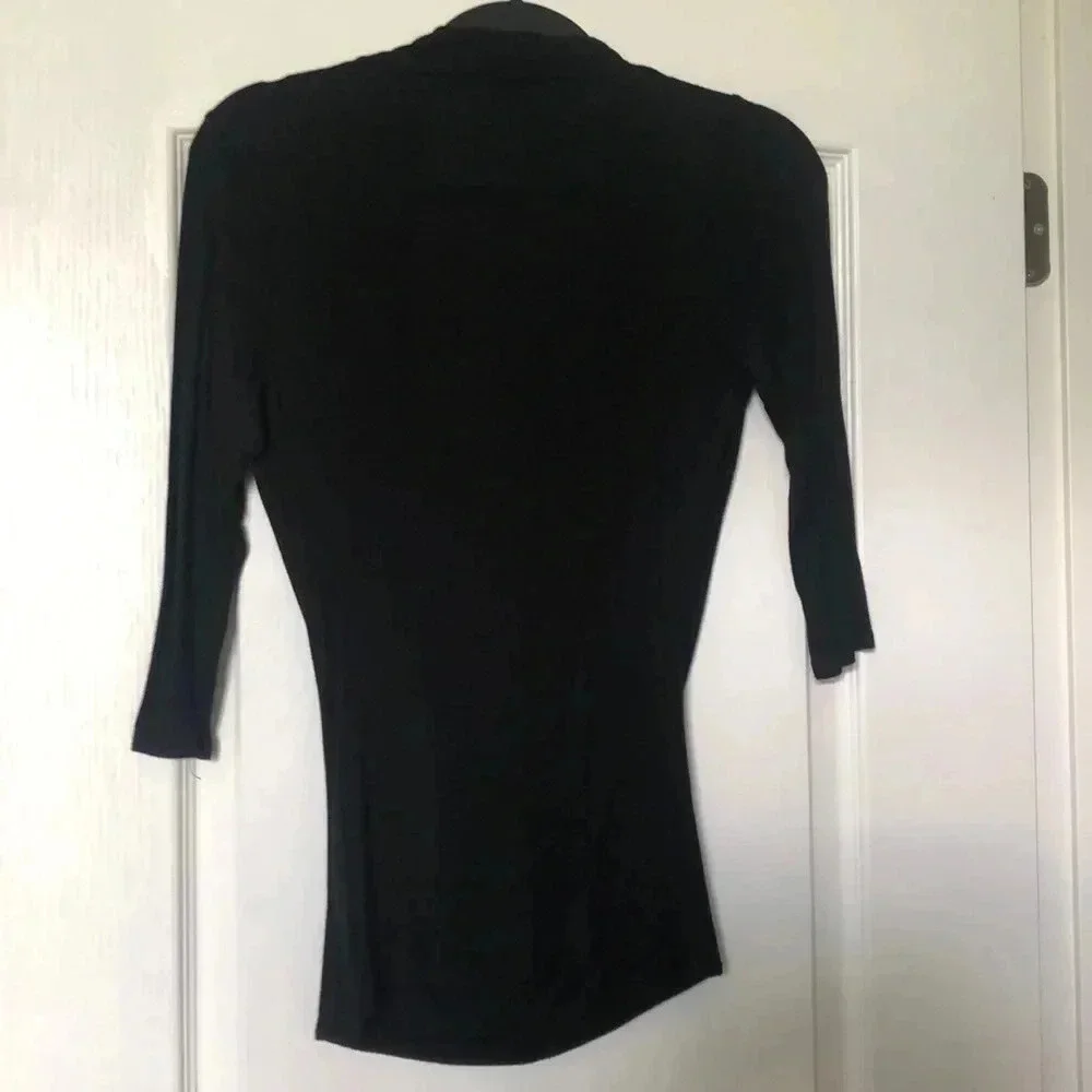 Black Shirt with low front - Picture 3 of 4